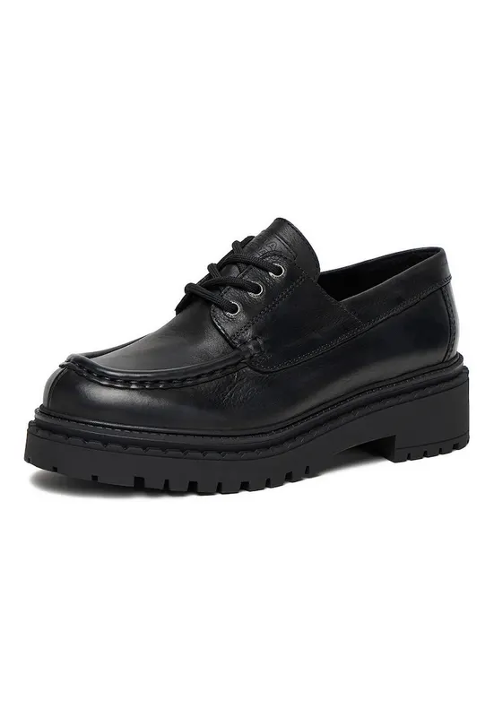 Mocasini dama - piele naturala - negru - design clasic - confortabili -