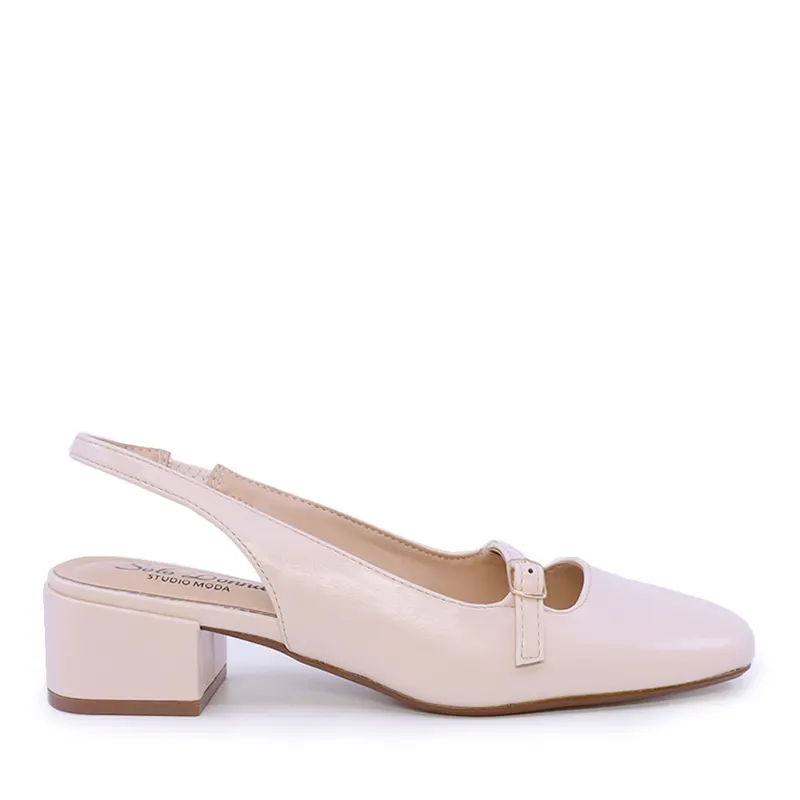 Pantofi slingback femei Solo Donna albi 2549DD9256A