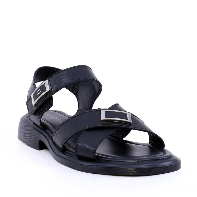 Sandale femei Luca di Gioia negre din piele 1291DS1410N — imaginea 2
