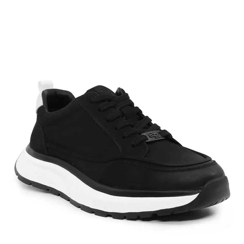 Sneakers ușori bărbați Enzo Bertini negri din piele 3662BP920N — imaginea 2