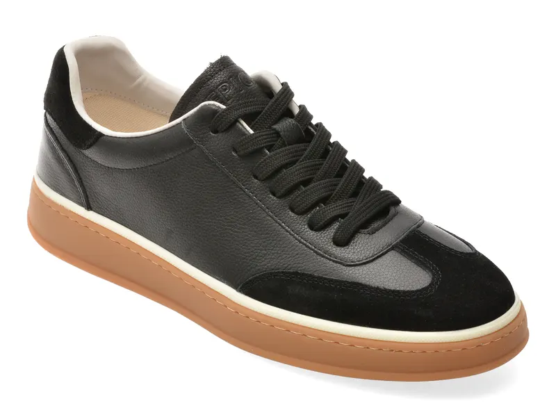 Pantofi sport EPICA negri, 59215, din piele naturala