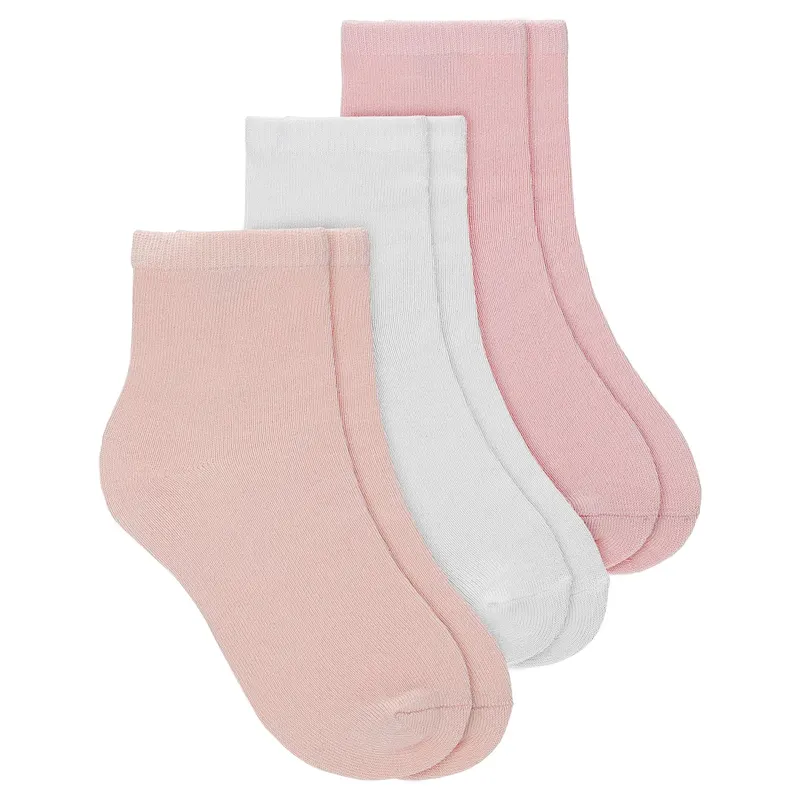 Șosete pentru copii set 3 perechi roz-alb BARTEK 85700-45