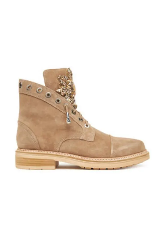 Botine dama - Maro/Bej