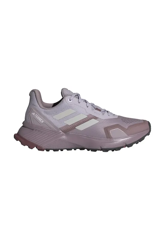 Pantofi Soulstride cu logo pentru alergare pe teren accidentat - Gri deschis/Violet prafuit