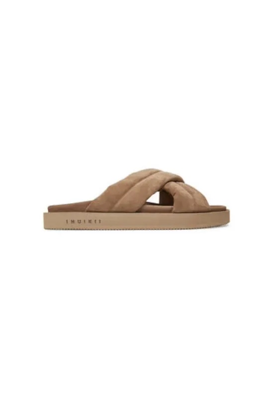 Slapi barbati 50102 - Piele naturala - Bej - Bej