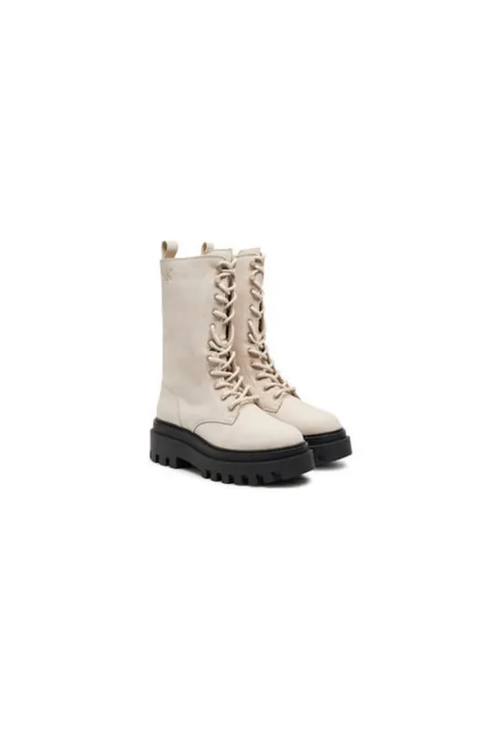 Ghete dama - 304227219 - piele naturala - bej