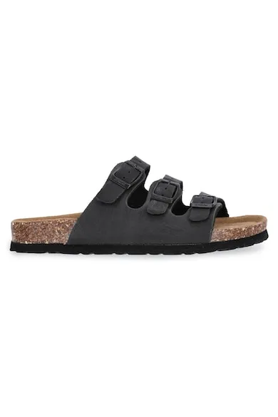 Slapi dama - CR192185 - Piele ecologica - Negru