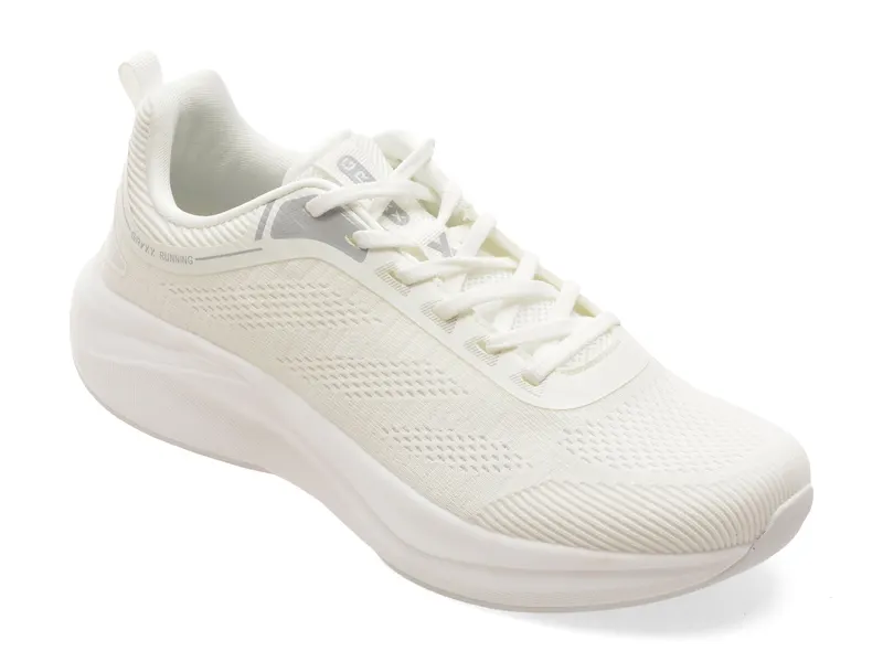 Pantofi sport albi, 161010, din material textil