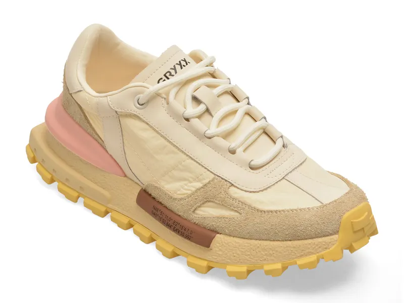 Pantofi sport bej, 2612, din material textil