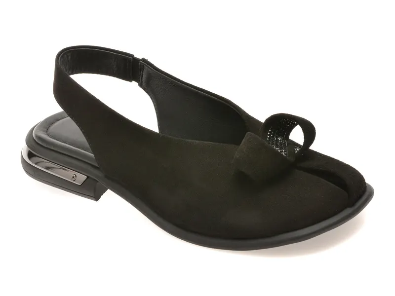 Pantofi EPICA negre, 656126, din piele intoarsa