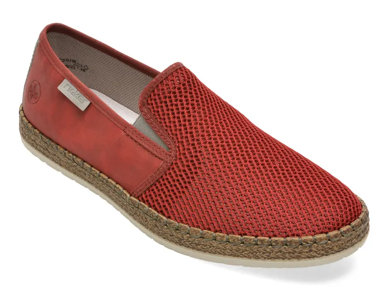 Pantofi RIEKER rosii, B5265, din material textil
