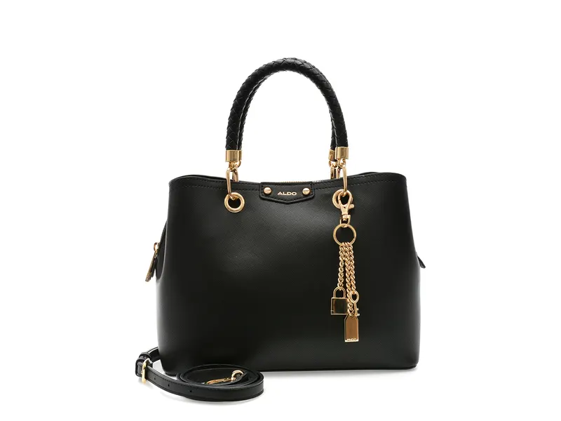 Geanta neagra, LOTHYCAN 001, din piele ecologica