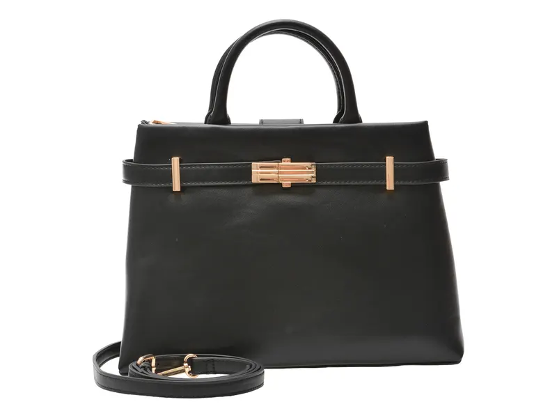 Geanta neagra, ALICIETOTE 001, din piele ecologica