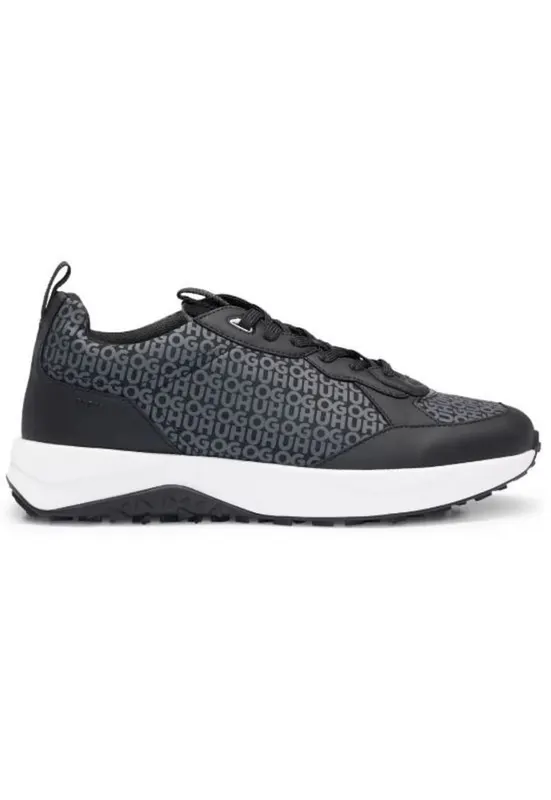 Hugo - Pantofi sport cu model monogram -