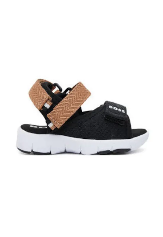 Sandale copii textil - Negru
