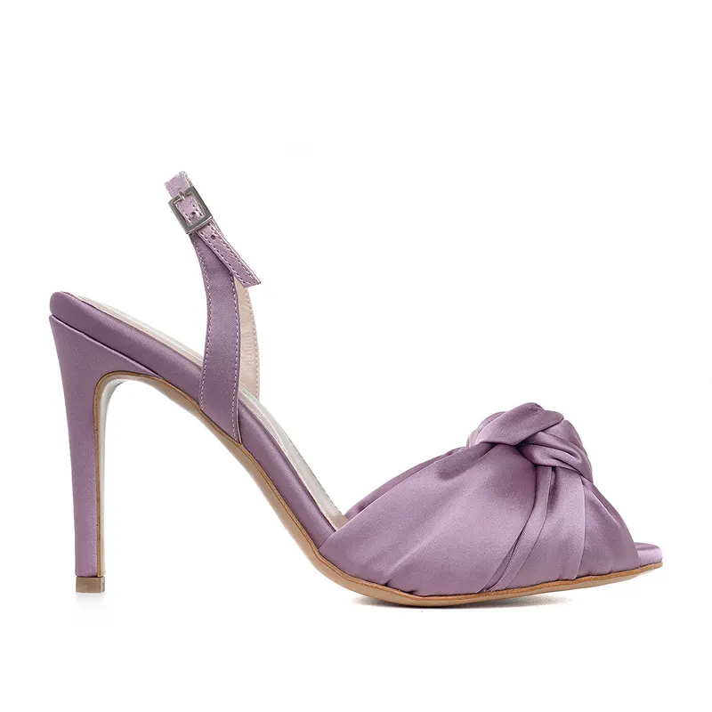 Sandale Sofia Satin, Mov-Lavanda