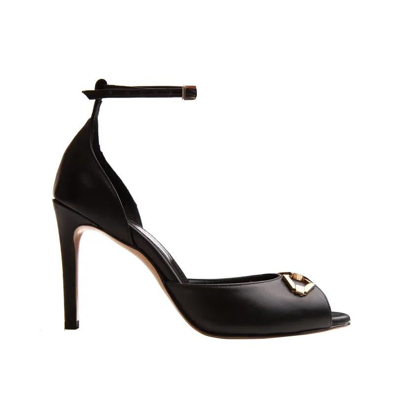 Sandale Infinity Piele Naturala, Negre