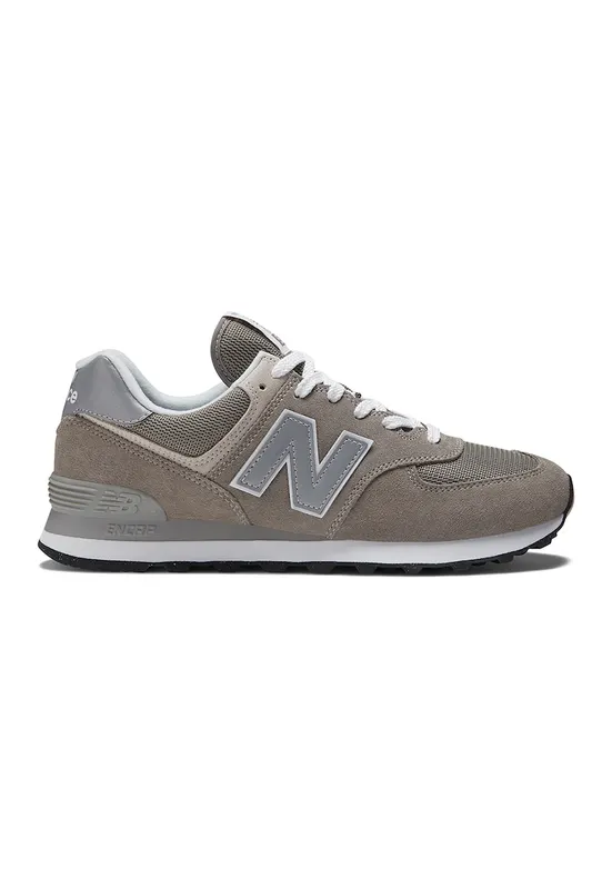 Pantofi sport din piele intoarsa cu garnituri din plasa 574 - Maro taupe