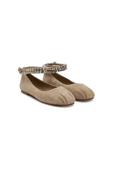 Balerini V250530 - Piele naturala - Bej - Bej