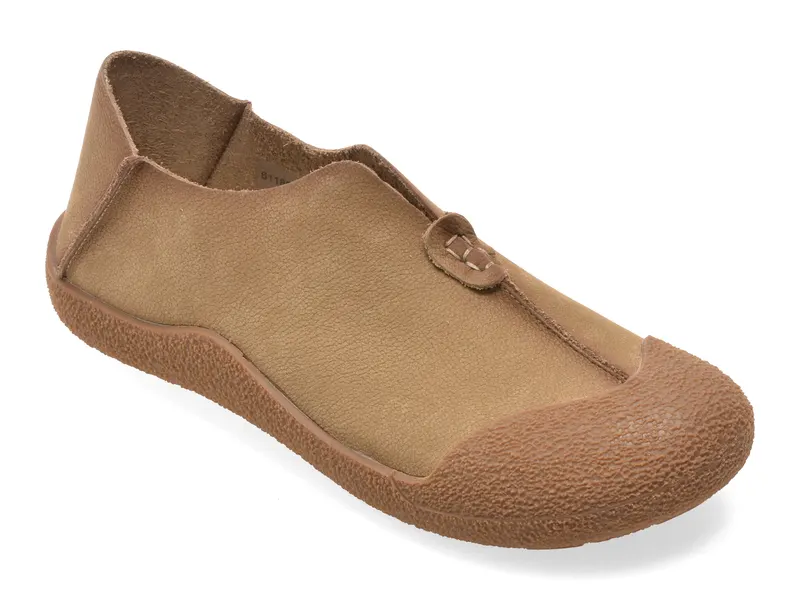 Pantofi gri, 61188, din piele naturala