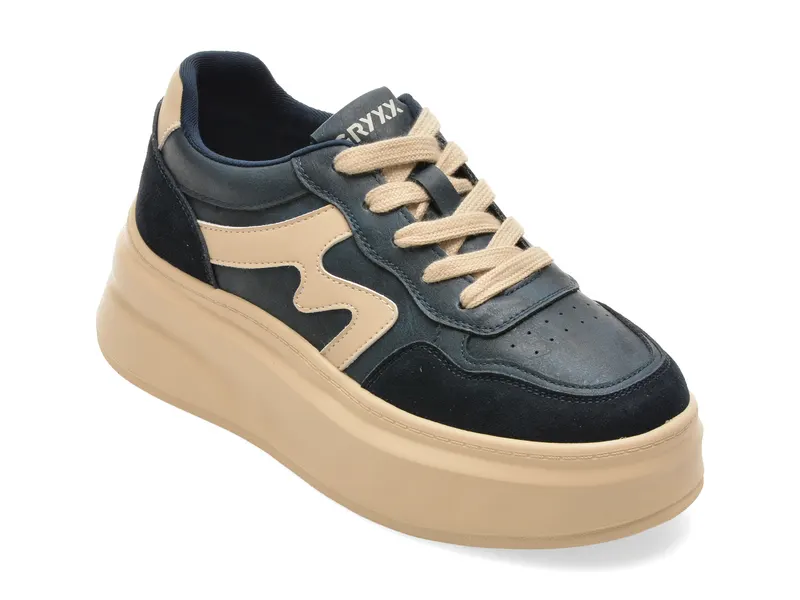 Pantofi sport bleumarin, 66188, din piele naturala