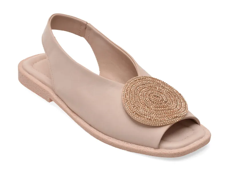 Sandale nude, 5001776, din piele naturala