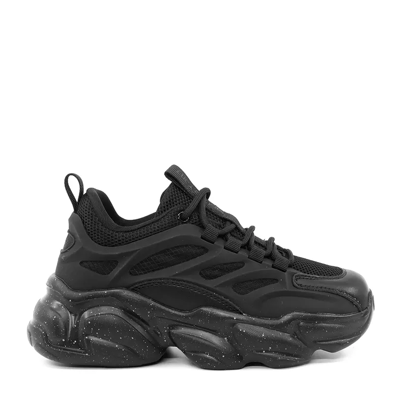 Sneakers chunky femei Luca di Gioia negri din piele și textil 1291DP1320N