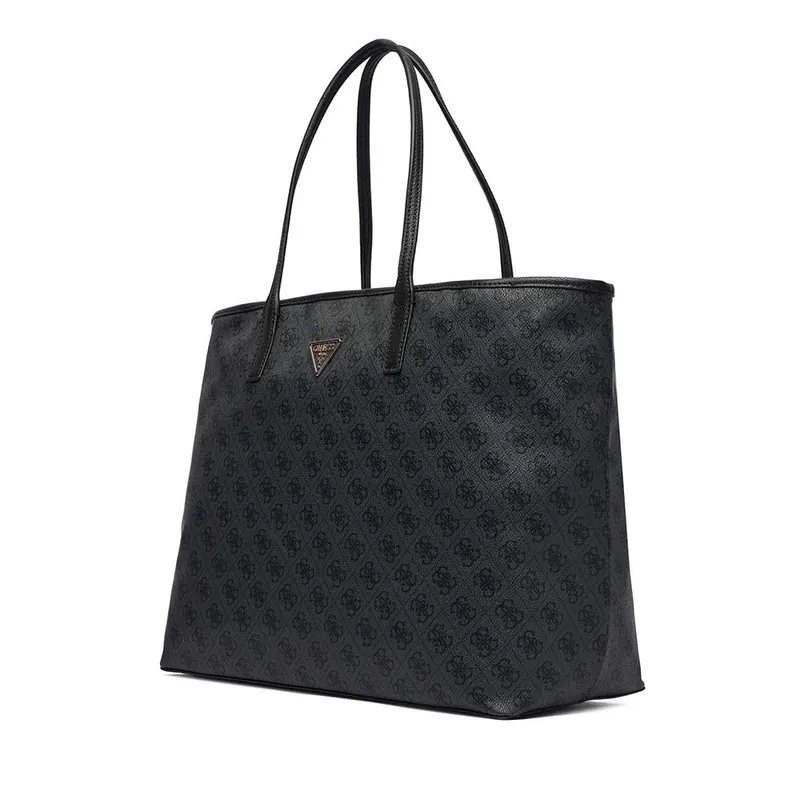 Poșetă shopper femei Guess Victtoria neagră cu logo 912POSSHWESG951429N — imaginea 2