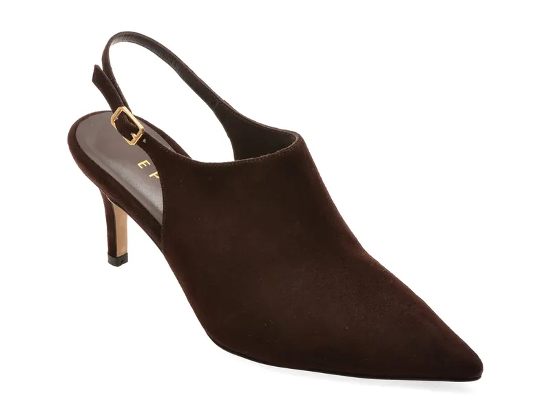 Pantofi eleganti EPICA maro, 144490, din piele intoarsa