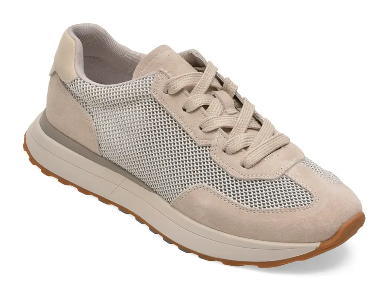 Pantofi sport FLAVIA PASSINI bej, 6182, din material textil si piele naturala