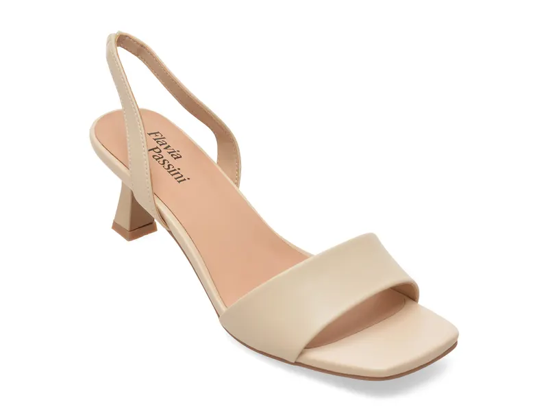 Sandale elegante FLAVIA PASSINI bej, Q4129, din piele naturala