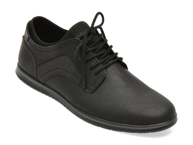 Pantofi negri, DRYMOS 001, din piele ecologica