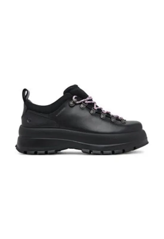 Pantofi cu platforma dama - piele naturala - negru