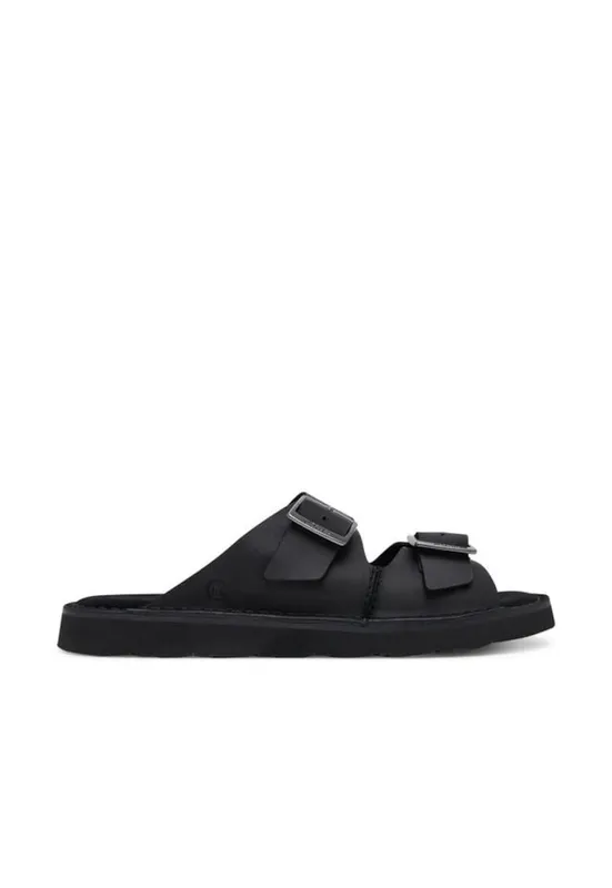 Slapi barbati 26180885 - Piele naturala - Negru - Negru