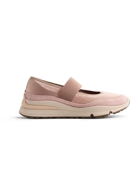 Pantofi sport cu garnituri de piele intoarsa si material sintetic - Bej