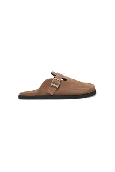 Slapi barbati IU176001 IU1760 - Piele naturala - Maro - Maro