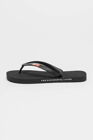 Papuci flip-flop cu logo Rio - Negru