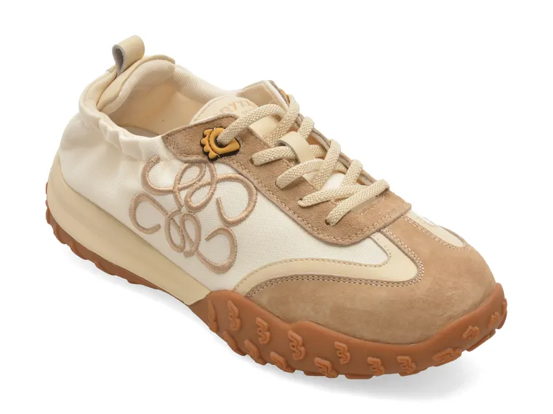 Pantofi sport bej, 5370, din material textil