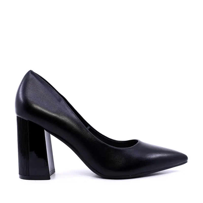 Pantofi cu toc evazat femei Solo Donna negri 1161dp1100n