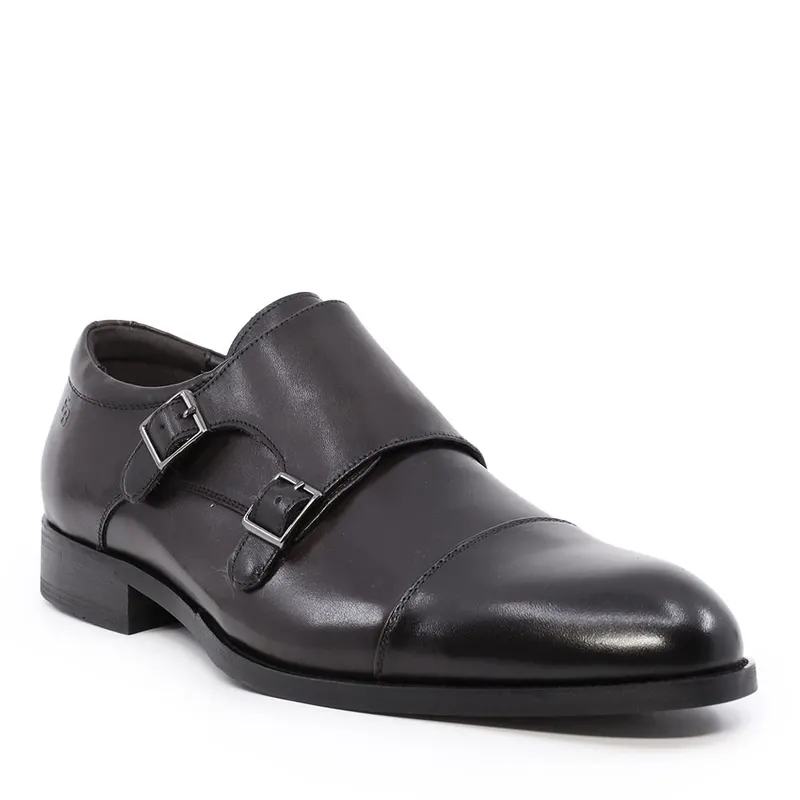 Pantofi tip Monk bărbați Enzo Bertini Premium Collection negri din piele naturală 1090BP1653N — imaginea 2
