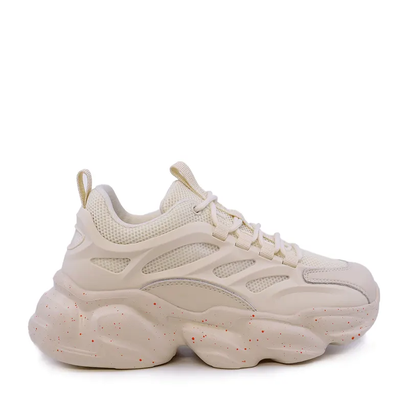 Sneakers chunky femei Luca di Gioia bej din piele și textil 1291DP1320BE
