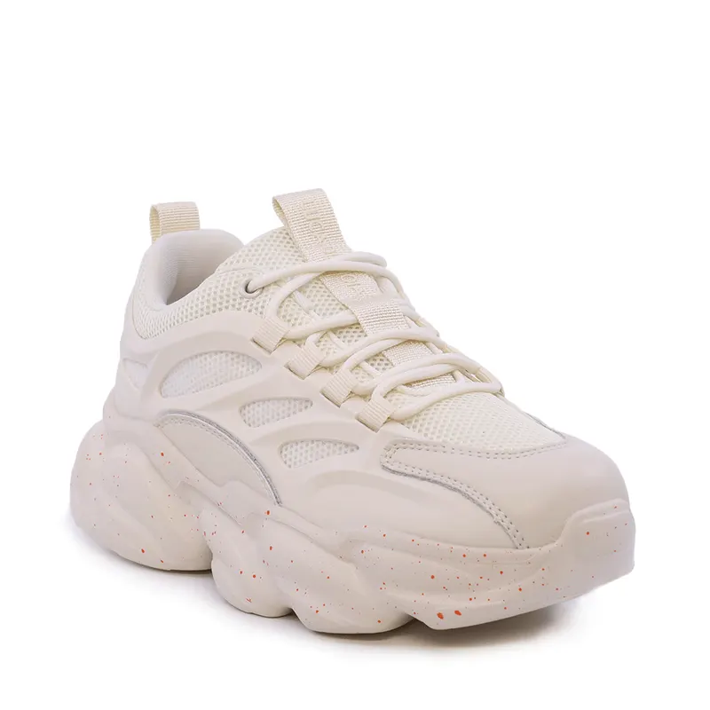 Sneakers chunky femei Luca di Gioia bej din piele și textil 1291DP1320BE — imaginea 2