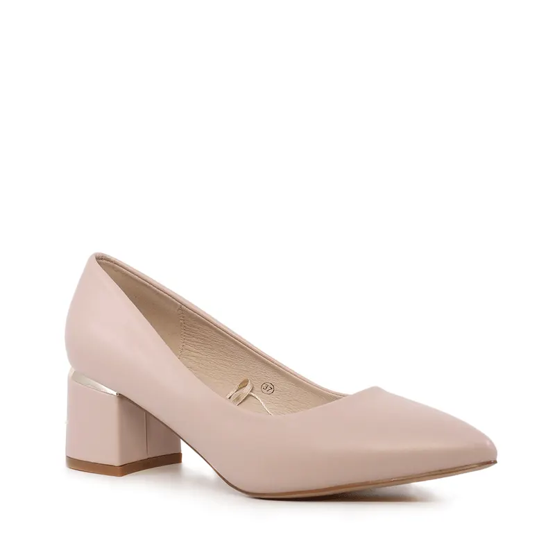 Pantofi cu toc mic femei Solo Donna nude 1161DP1510NU — imaginea 2