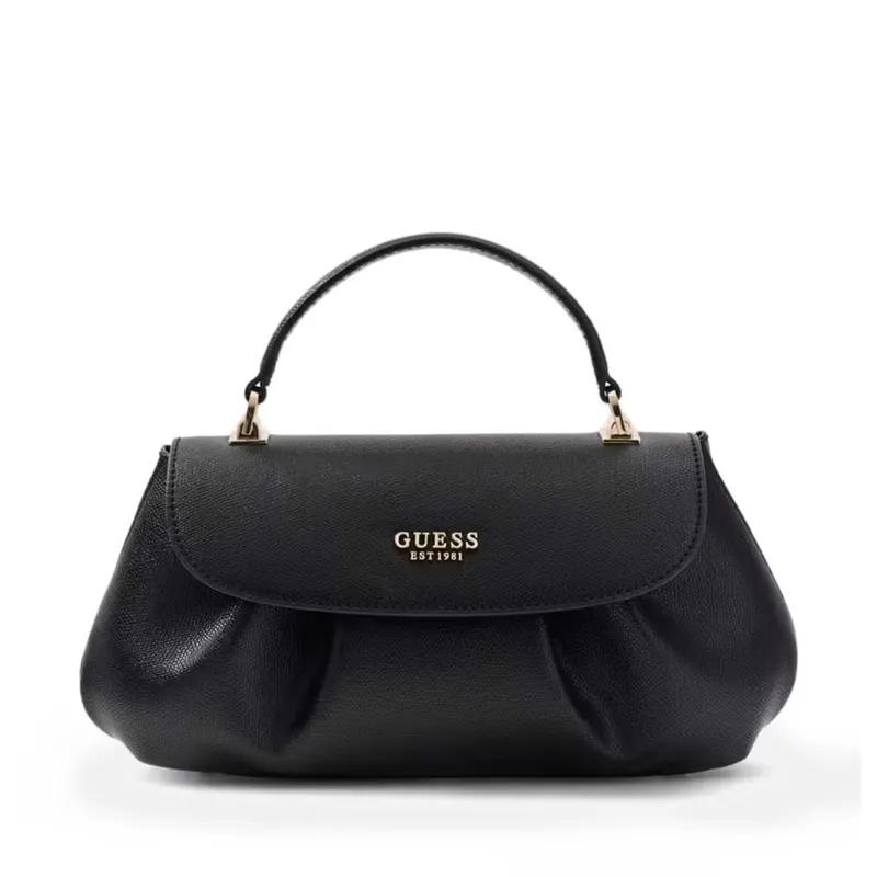 Poșetă satchel femei Guess Amorette neagră cu logo 912POSSHWBG7898190N