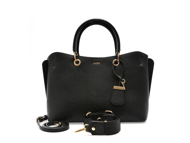 Geanta neagra, EILE 001, din piele ecologica