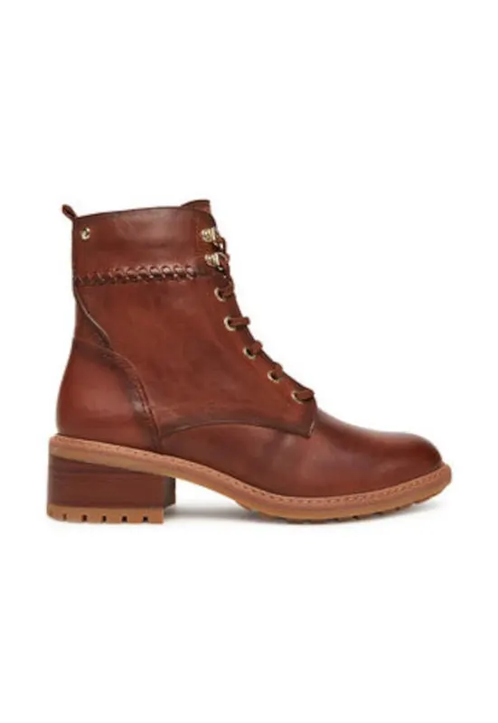 Botine din piele naturala - Maro