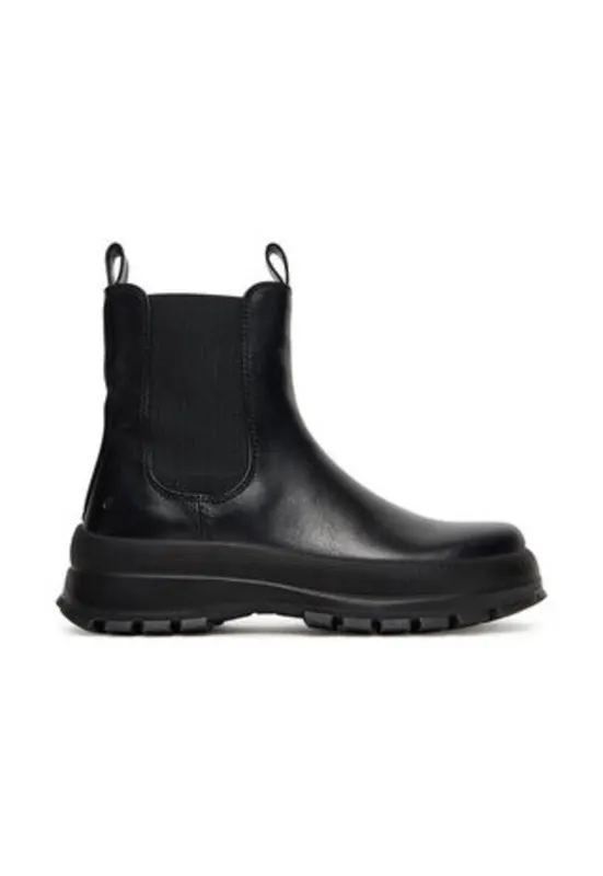 Ghete dama pana la glezna - 305537676 - piele naturala - negru