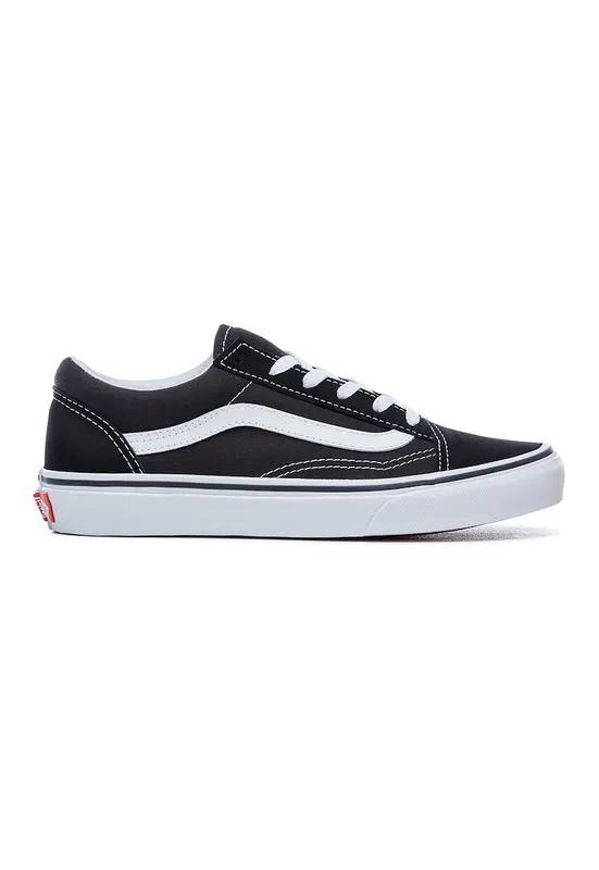 Pantofi sport de panza si piele intoarsa Old Skool - Alb/Negru