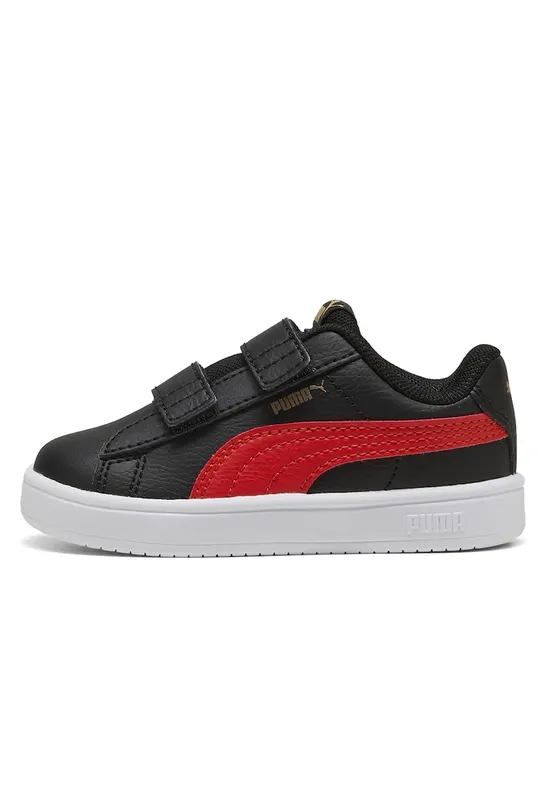 Pantofi sport Rickie de piele ecologica cu velcro - Rosu/Negru