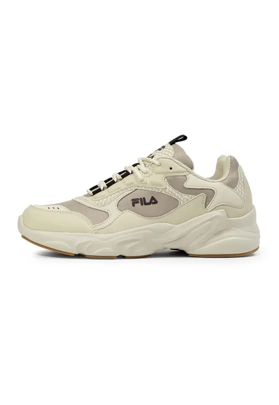 Pantofi sport Collene A din material textil cu garnituri din piele ecologica - Maro taupe/Bej deschis